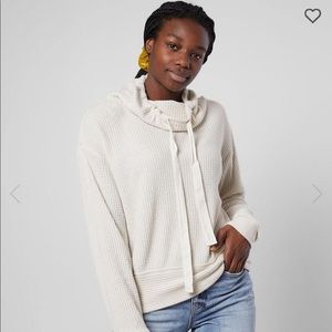 Z Supply The Cowl Neck Waffle Pullover